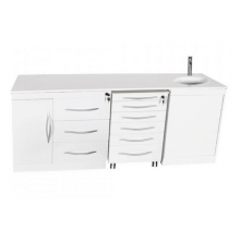 Quadruple furniture set with Push On with wash basin - RIGHT Img: 202102271