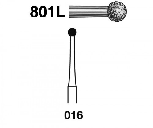 QUALITÉ Crosstech Multi-Use Dental Diamond Burs – 849/025SC Round End Taper, Super Coarse, 5/Pk