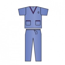 Disposable surgical pyjamas XL (jacket + trousers) 30ud - SIZE XL Img: 202102271