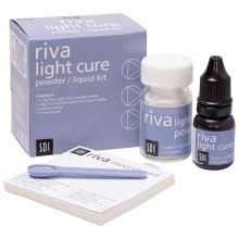Riva Light Cure: Glass Ionomer Powder / Liquid Kit (15 g / 7.2 ml) Img: 202103201