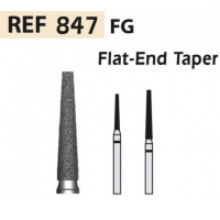 DIAMOND CUTTERS 847-FG Cone tip flat X5UDS. (847-012 M BLUE / TRANSP) Img: 201811031