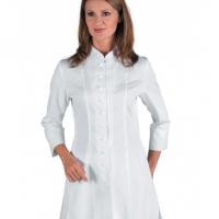 Fitted Women's Scrubs - French Sleeve (White)-Size XXL - Black Img: 202109111