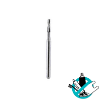 Flat Tapered Carbide Bur Cross Cut - (5 pcs) - FG 700 - T: 010 - C: 4,0 mm Img: 202510181