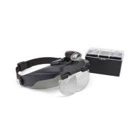 BINOCULAR LEATHER WITH LED VISOR AND 4 LENSES 1.2x-1.8x-2.5x3.5x Img: 202208061