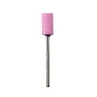 Pink Corundum Polishing Stone (100 pcs) - Flat Cylindrical. Img: 202303041