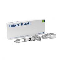 Uniject K vario: Chrome syringe (1pc) / Ampoule holder - 1 full syringe Img: 202102271