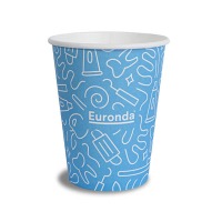 Monoart Foglie: Paper Cups (1000 pcs) - Light Blue and White Img: 202503151