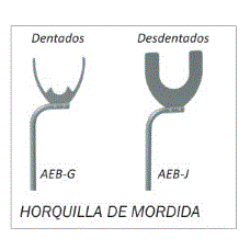 HORQUILLA DE MORDIDA AEB J PARA DESDENTADOS