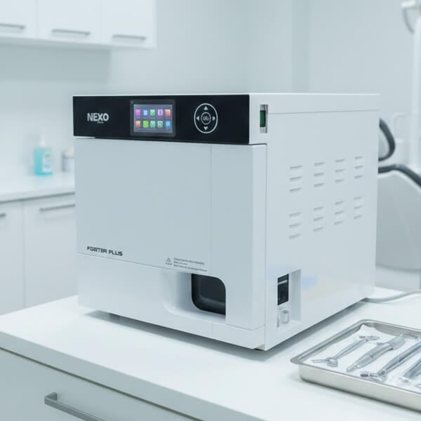 Foster Plus écran LCD tactile couleur affichant les données du cycle en temps réel