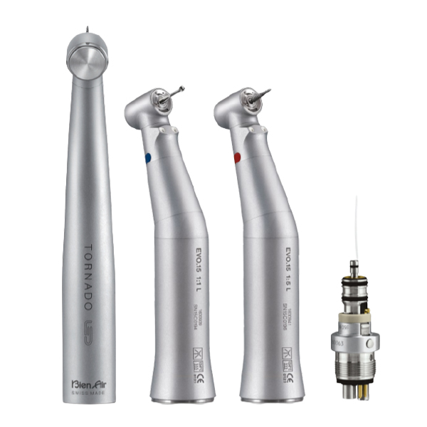 Kit Premium 2: Turbina Tornado LED + CA EVO.15 1:1 L + CA EVO.15 1:5 L + Enlace Unifix - Bien Air