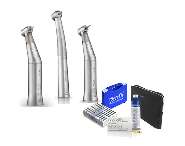 Kit estudiantes UCM: 2 Contra ángulos sin luz + Turbina y Acoplamiento