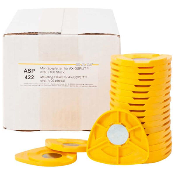 Placas de Montaje para Articulador para Sistema AXIOSPLIT y MPS - Ovalada Axiosplit (100 uds) Img: 202409071