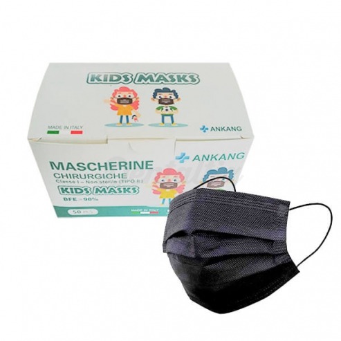 Mascarillas Desechables de Niños Negra