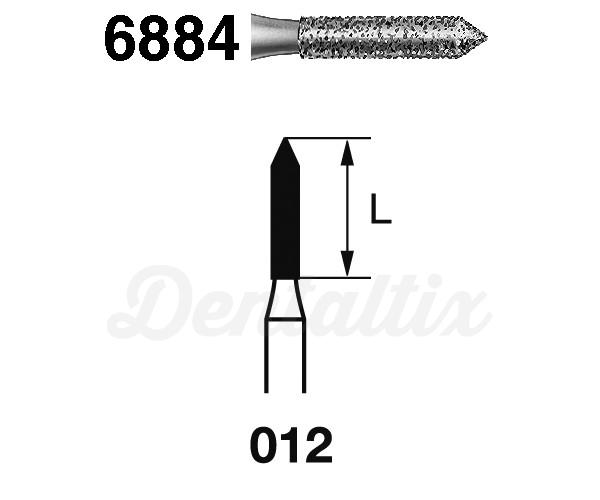 Fresas 6884.314. Diamante Cilíndrica Punteaguda FG (5 uds) - Nº 012 Img: 202203051