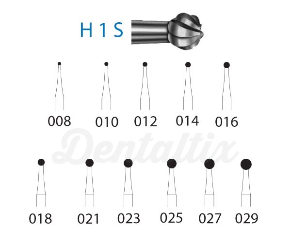 Fresa Redonda H1S de Tungsteno para CA (5 uds) - CA - T: 010 Img: 202505171