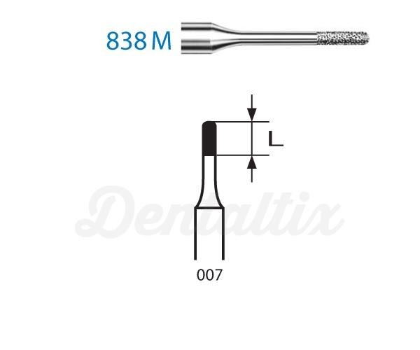 Fresas 838M.314. Diamante Microcilíndrica Redondeada FG (5 uds) - Nº 007 Img: 202203051