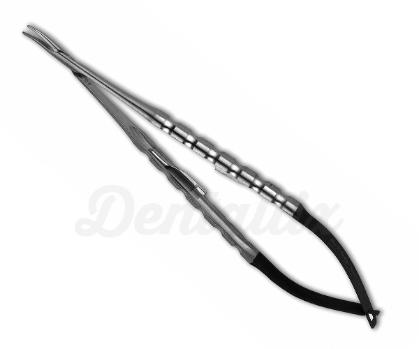 Porta Agujas Velvart para Microcirugía de 18 cm - Curvo - 4/0 - 5/0 - 6/0 Img: 202606271