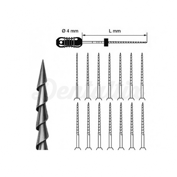 Limas Hedstrom para Endodoncia Estériles (6 uds) - L: 25 mm - N: 040 Img: 202606271