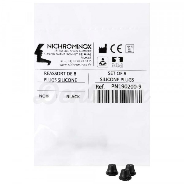Insertos de Silicona de 7.5 x 1 mm (8 uds) - Negro Img: 202409281