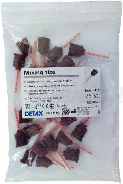 Cánulas De Mezcla para sistema Mini-mix color marrón 4:1 (25U.)-25 u. marrón 4:1 Img: 202001041