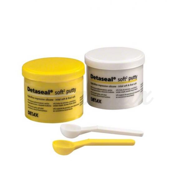Detaseal® Hydroflow Soft2 Masilla - Material de Impresión de silicona -2 x500 ml, 2 cucharadas soperas Img: 202001041