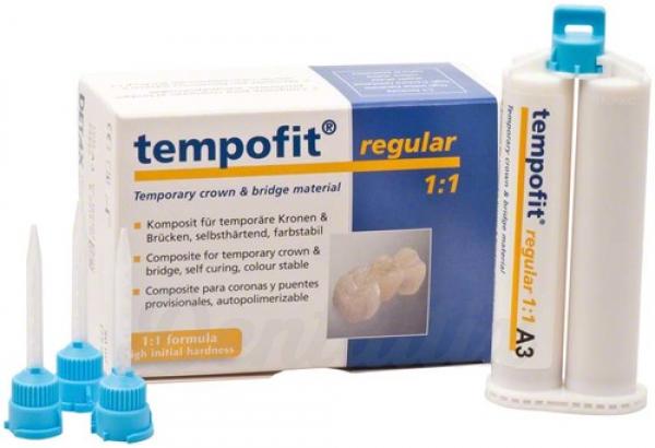 Tempofit® Regular 1:1 - Bis-Acrílico Composite Standard 1:1 (75g A2.)-2x 75 g A2, 10 puntas de mezcla Img: 202001041