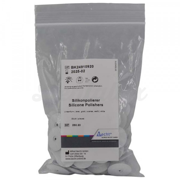 Pulidor de Silicona sin Montar (12 uds) - 100 uds - F: Lente - Du: Grueso (Blanco) - Di: 22 mm - A: 4 mm Img: 202409281