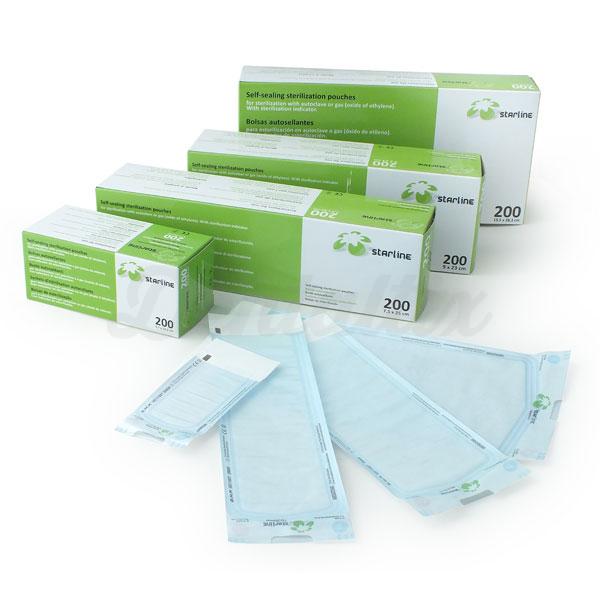 200 bolsas de esterilización de 2,25 x 9, esterilizador, autoclave bolsas  para esterilizar instrumentos médicos dentales y herramientas de limpieza