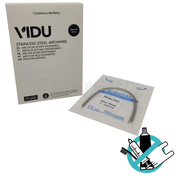 SS ARCHWIRE RECTANGULAR .019x.025 UPPER (Nature) Img: 202201291