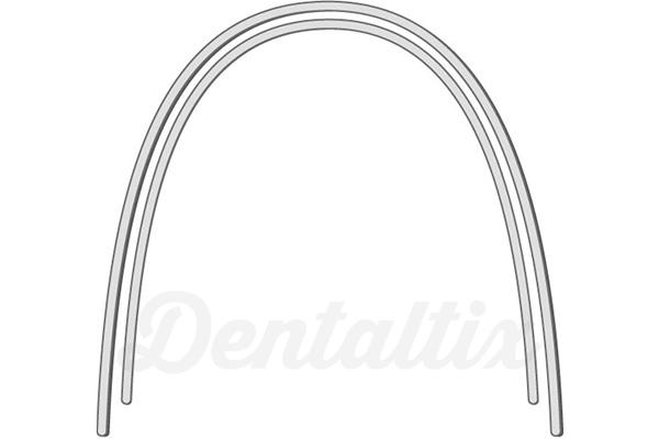 Arcos Ni Ti Estéticos .016"x.016" Inferior Forma Natural. 10 Unidades  Img: 202003141