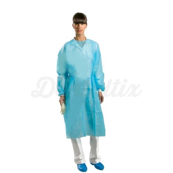BATA OMNIA esteril c/puÃ±os azul 110 cm 50 ud Img: 202208131