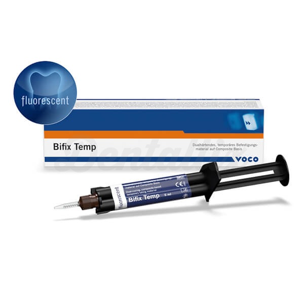 Bifix Temp: Cemento Provisional Universal  (Jeringa 5 ml) - 1 Jer. 5 ml - Fluorescente Img: 202504121