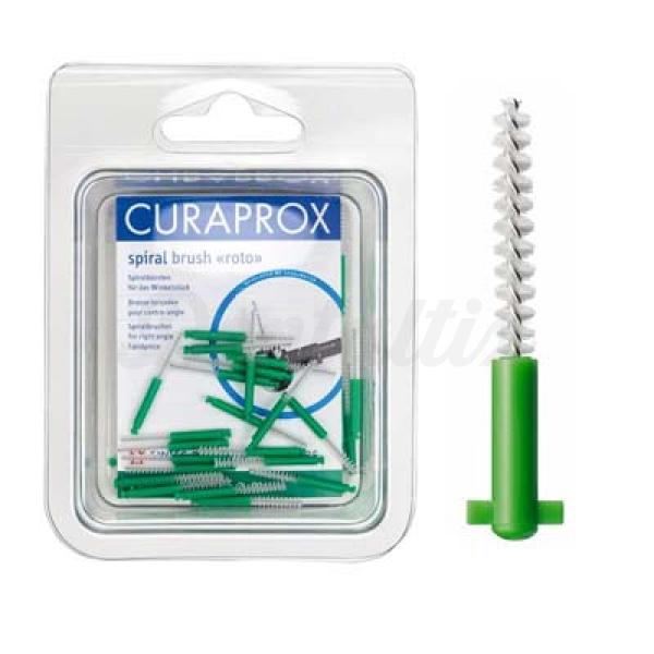 Cepillo interdental verde para contra ángulo