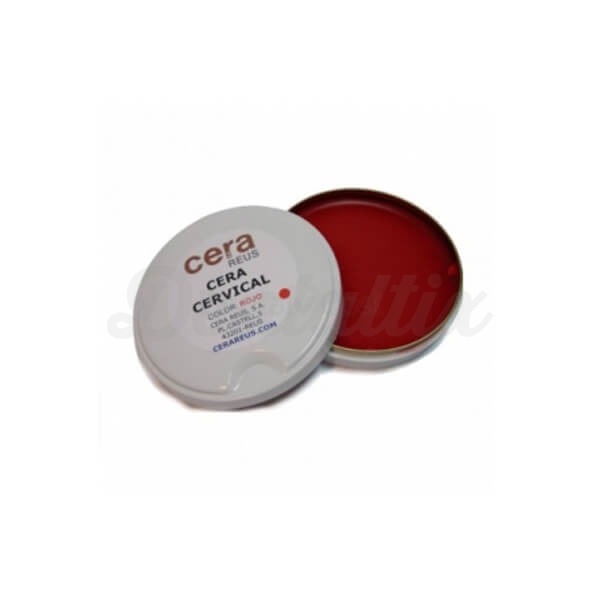Tarrina de Cera Dental Cervical Roja (50 gr)-Cervical roja de 50 gramos. Img: 202311251