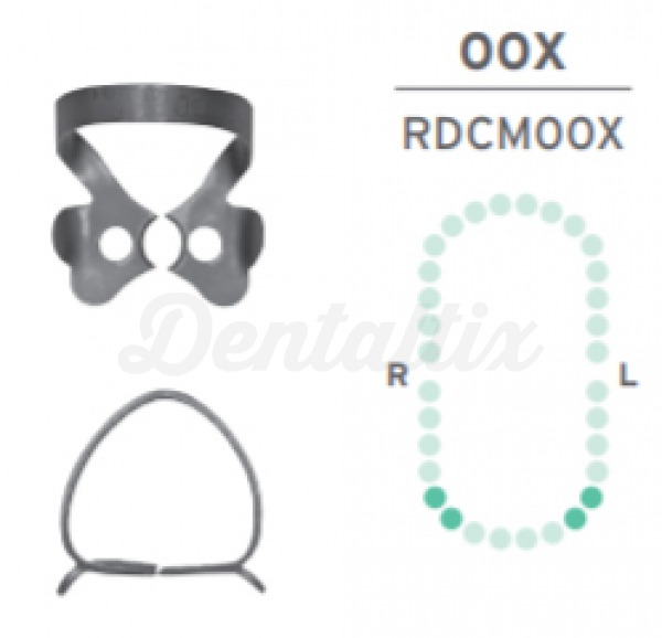 Clamps dentales p/ aislamiento BLACK SERIES (1ud) - RDCM0X Img: 202505171