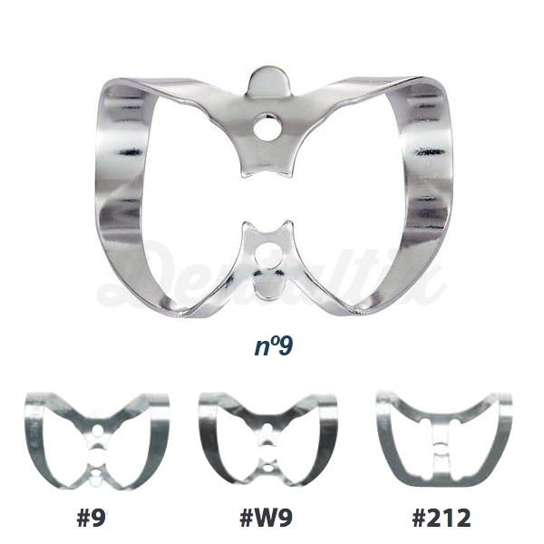 Clamps Mariposa p/ Aislamiento zona Anterior (1ud) - Nº 9 - Dientes Anteriores Img: 202505171