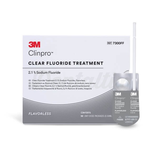 Clinpro Clear: Tratamiento con Flúor en Monodosis de 0.5 ml - Sin sabor (50 uds) Img: 202411231