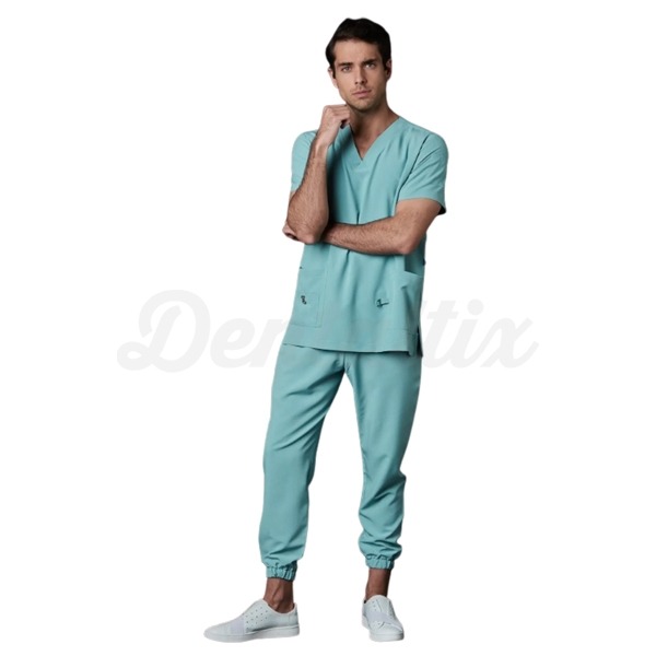 PIJAMA PERFORMANCE CABALLERO SQUARE ANTIBACTERIAL (COLOR: SAGE/TALLA: S) Img: 202306031