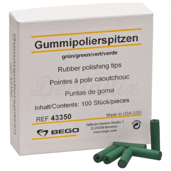 Pulidores de Goma en Forma de Disco o Punta (100 uds) - F: Cilindro - Pulido Alto Brillo - Di: 6.5 mm - A: 24 mm Img: 202409281