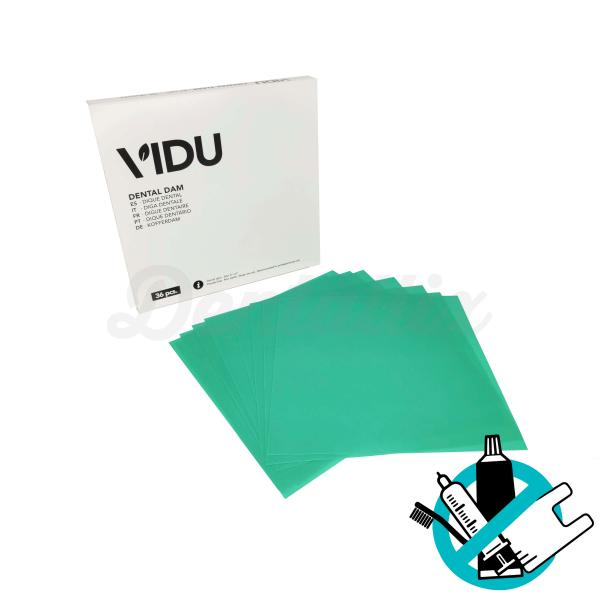 Diques de Goma sin Polvo Color Verde (36 uds) - MEDIO Img: 202402241