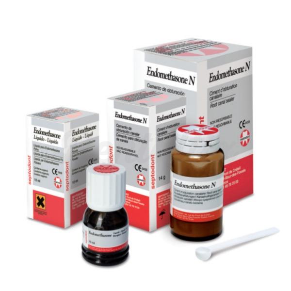 Endomethasone C: Sellador Permanente De Conductos Radicuales-Set 14 gr polvo + 10 ml líquido Img: 201911301
