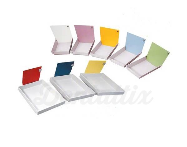 Ergospace:  Bandejas de trabajo sin placa enchufable - 10 bandejas azul paloma, 137 x 142 mm Img: 202005231