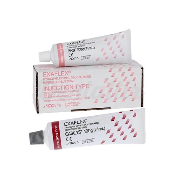 GC EXAFLEX, Injection 1-1 Pack, 74ml B/C 74ml Base & 74ml Catalyst Img: 202306031