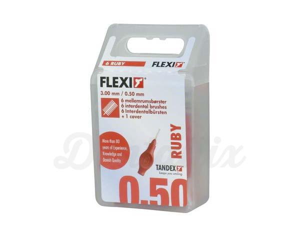 Flexi: Cepillos Interdentales Rojo 0.50 mm - 6 uds Img: 202008011