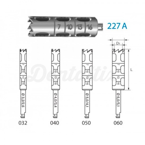 Fresa Trepanadora 227A de Acero Inoxidable para CA - T: 060 - G: Medio Img: 202505171