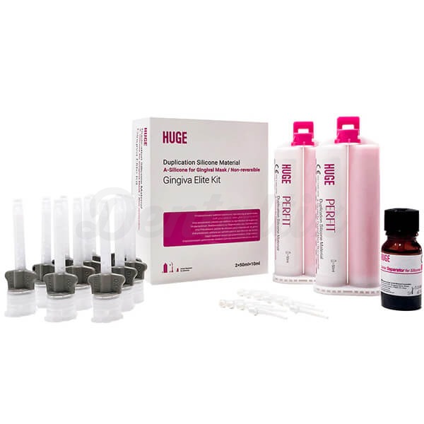 Gingiva Elite Kit: Silicona A para Mascarilla Gingival (2 x 50 ml) - Tipo Duro: A 70 Img: 202504261