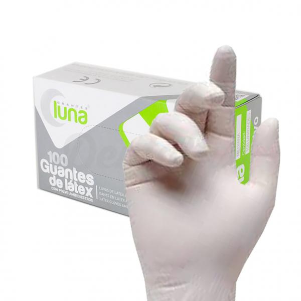 Guantes de látex con polvo (100 uds) Luna - Dentaltix