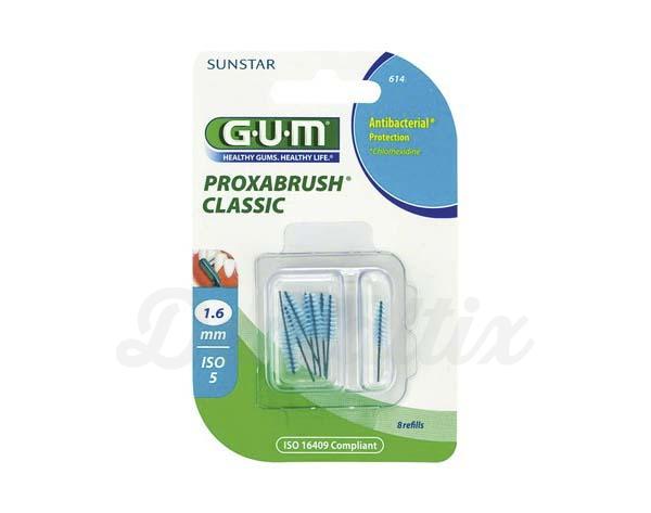 GUM Proxabrush Classic: Cepillos Interdentales de Repuesto (8 uds) - Cepillo Ø 1.6 mm  Img: 202007111