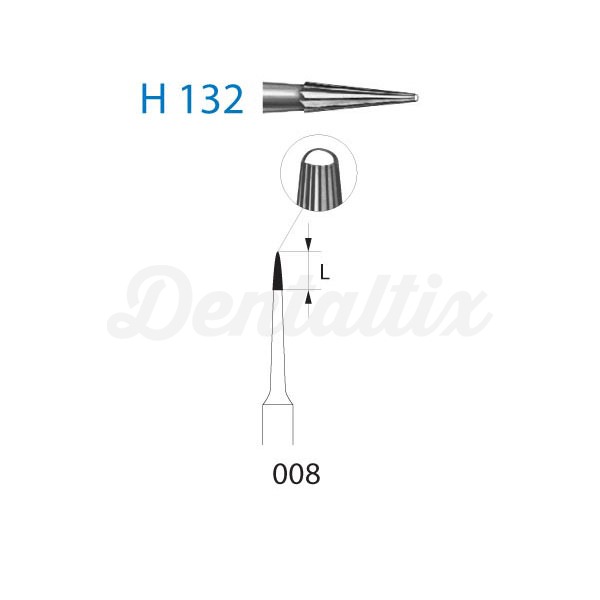 Fresa Cilíndrica H132.314 de Tungsteno para FG (5 uds) Img: 202408031