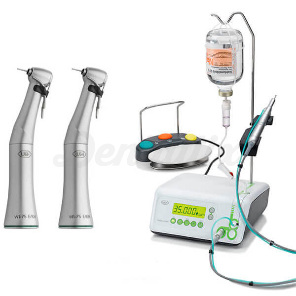 Kit motor implantes Implantmed Classic SI-923 (Micromotor + CA + Pedal S-N2) - Opción con 2 Contra-ángulos WI-75 E/KM (Sin luz) Img: 202506071
